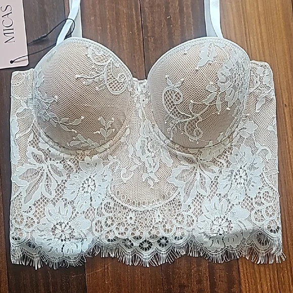 Micas Lace Bustier Bra - Elegant Cream - Picture 3 of 8